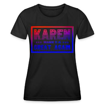 Karen make U.S. great again - Frauen Funktions-T-Shirt - Schwarz - Vorne - AI Model Female 172 light (172cm)