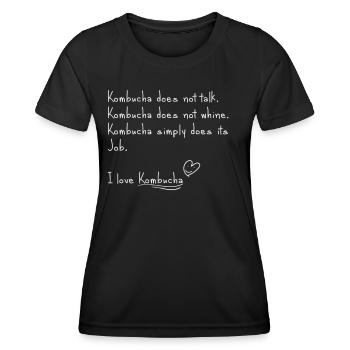 Ich liebe Kombucha - Frauen Funktions-T-Shirt - Schwarz - Vorne - AI Model Female 172 light (172cm)