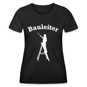 Funny Construction Manager Head Construction Site Design - Women's Functional T-Shirt - black - Front - AI Model Female 172 light (172cm)