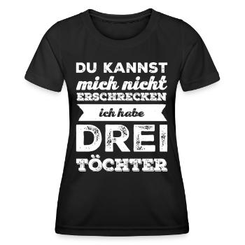 Tu ne peux pas me faire peur - Trois filles - T-shirt sport Femme - noir - Devant - AI Model Female 172 light (172cm)
