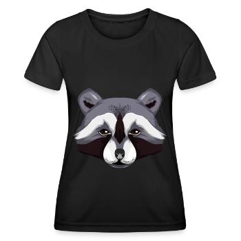 raton laveur - T-shirt sport Femme - noir - Devant - AI Model Female 172 light (172cm)