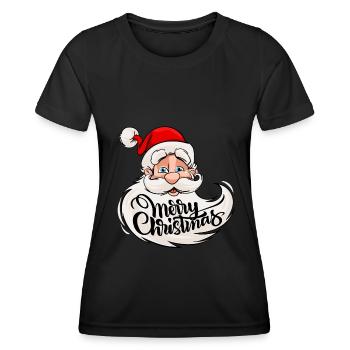 Noël Santa Claus / Noël - T-shirt sport Femme - noir - Devant - AI Model Female 172 light (172cm)