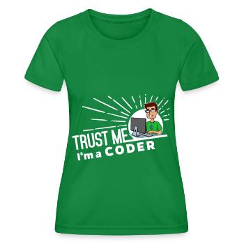 Programmeur - Faites-moi confiance - T-shirt sport Femme - vert - Devant - AI Model Female 172 dark (172cm)
