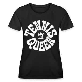 TennisQueen Tennis Player - Women's Functional T-Shirt - black - Front - AI Model Female 172 light (172cm)
