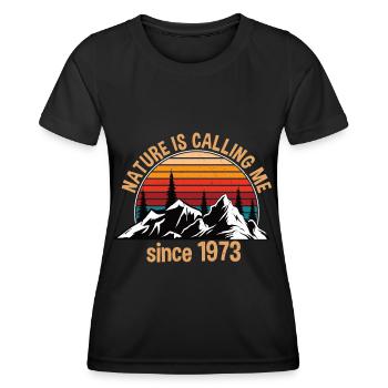 Wandern Wanderer Geburtstag 1973 Lustiges Geschenk - Frauen Funktions-T-Shirt - Schwarz - Vorne - AI Model Female 172 light (172cm)