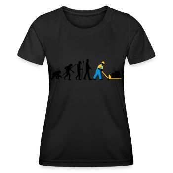 evolution_lagerist_hubwagen_09_201603_3c - Frauen Funktions-T-Shirt - Schwarz - Vorne - AI Model Female 172 light (172cm)