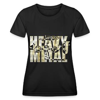 Fanfare, fanfare, trompette - T-shirt sport Femme - noir - Devant - AI Model Female 172 light (172cm)