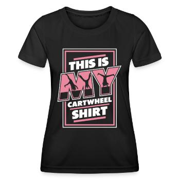 Turnen Turner - Frauen Funktions-T-Shirt - Schwarz - Vorne - AI Model Female 172 light (172cm)