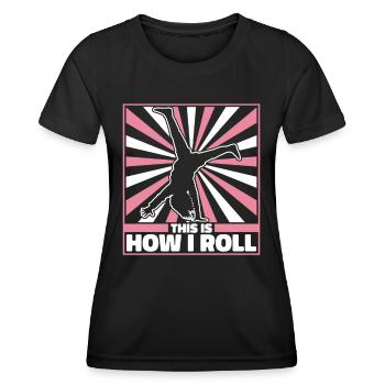 Turnen Turner - Frauen Funktions-T-Shirt - Schwarz - Vorne - AI Model Female 172 light (172cm)