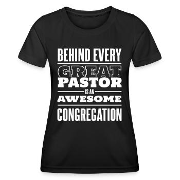 Pasteur Pasteur Prédicateur Église Christ - T-shirt sport Femme - noir - Devant - AI Model Female 172 light (172cm)