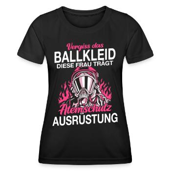 Feuerwehr Feuerwehrfrau - Frauen Funktions-T-Shirt - Schwarz - Vorne - AI Model Female 172 light (172cm)