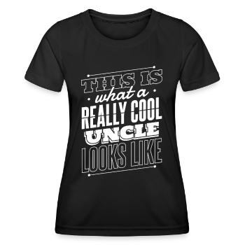 Oncle Fmilie Grand-oncle Oncle - T-shirt sport Femme - noir - Devant - AI Model Female 172 light (172cm)