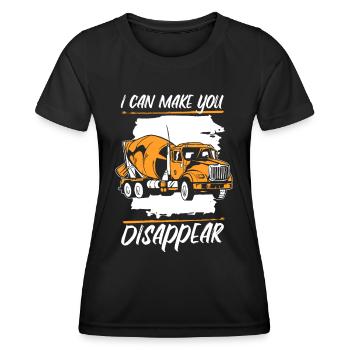 Polisseuse à béton Pavé de béton Ouvrier de la construction Beton Zeme - T-shirt sport Femme - noir - Devant - AI Model Female 172 light (172cm)