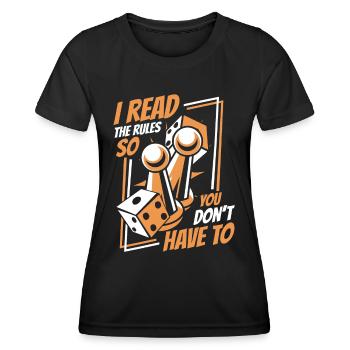 Jeux de société Jeux de société Jeux de société - T-shirt sport Femme - noir - Devant - AI Model Female 172 light (172cm)
