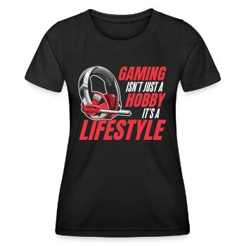Gamer Gaming Video Games Console Controller - Women's Functional T-Shirt - black - Front - AI Model Female 172 light (172cm)