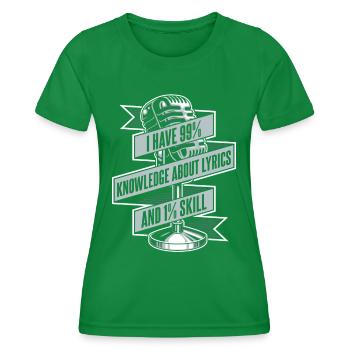 Chanteur de musique vocale chantant - T-shirt sport Femme - vert - Devant - AI Model Female 172 dark (172cm)
