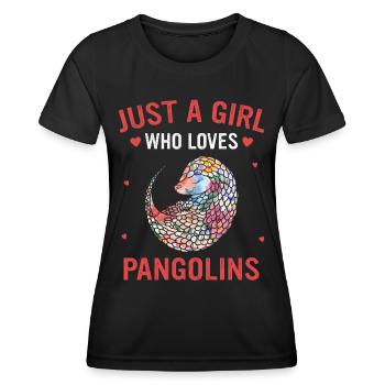 Pangolin Tier Pangoline vom Aussterben bedrohte Ar - Frauen Funktions-T-Shirt - Schwarz - Vorne - AI Model Female 172 light (172cm)