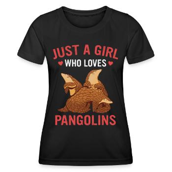 Pangolin Tier Pangoline vom Aussterben bedrohte Ar - Frauen Funktions-T-Shirt - Schwarz - Vorne - AI Model Female 172 light (172cm)