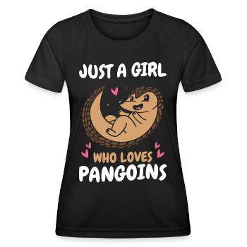 Pangolin Tier Pangoline vom Aussterben bedrohte Ar - Frauen Funktions-T-Shirt - Schwarz - Vorne - AI Model Female 172 light (172cm)
