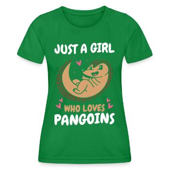 Pangolin Animal Pangolins Endangered Ar - Women's Functional T-Shirt - kelly green - Front - AI Model Female 172 dark (172cm)