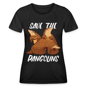 Pangolin Tier Pangoline vom Aussterben bedrohte Ar - Frauen Funktions-T-Shirt - Schwarz - Vorne - AI Model Female 172 light (172cm)