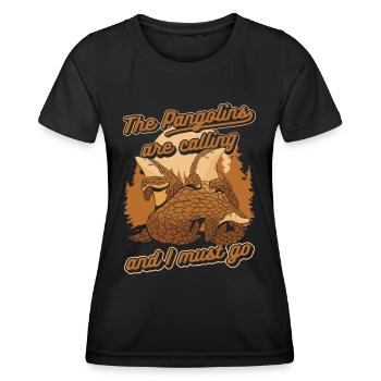 Pangolin Tier Pangoline vom Aussterben bedrohte Ar - Frauen Funktions-T-Shirt - Schwarz - Vorne - AI Model Female 172 light (172cm)