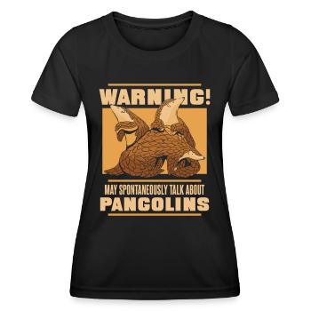 Pangolin Tier Pangoline vom Aussterben bedrohte Ar - Frauen Funktions-T-Shirt - Schwarz - Vorne - AI Model Female 172 light (172cm)