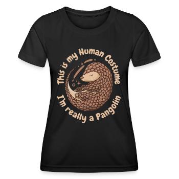 Pangolin Tier Pangoline vom Aussterben bedrohte Ar - Frauen Funktions-T-Shirt - Schwarz - Vorne - AI Model Female 172 light (172cm)