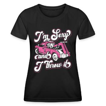 Dépanneuse Dépanneuse - T-shirt sport Femme - noir - Devant - AI Model Female 172 light (172cm)