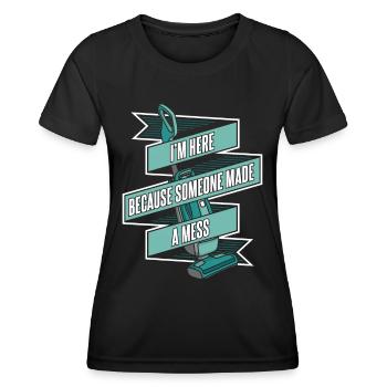 Hauswirtschaft Haushälterin Reiniger Reinigung - Frauen Funktions-T-Shirt - Schwarz - Vorne - AI Model Female 172 light (172cm)