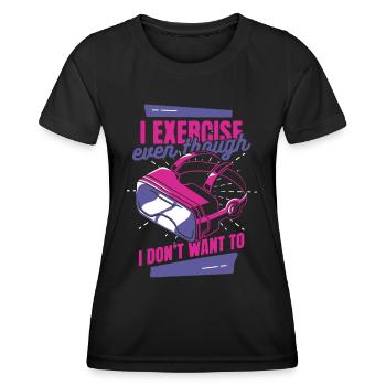 VR Virtual Reality Gaming Gamer Videospiele - Frauen Funktions-T-Shirt - Schwarz - Vorne - AI Model Female 172 light (172cm)