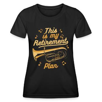 Tuba Tuba lecteur - T-shirt sport Femme - noir - Devant - AI Model Female 172 light (172cm)