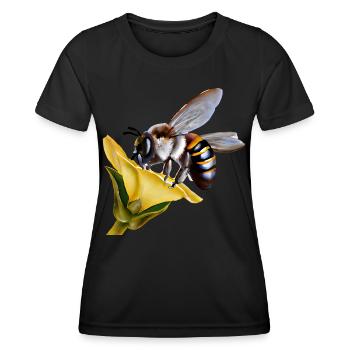 Fleißige Biene - Frauen Funktions-T-Shirt - Schwarz - Vorne - AI Model Female 172 light (172cm)