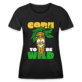 Maize Corncob Farmer - Women's Functional T-Shirt - black - Front - AI Model Female 172 light (172cm)