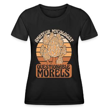 Pilz Pilze Funghi Champignon - Frauen Funktions-T-Shirt - Schwarz - Vorne - AI Model Female 172 light (172cm)