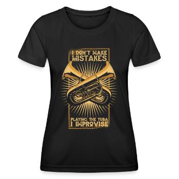 Tuba Tuba lecteur - T-shirt sport Femme - noir - Devant - AI Model Female 172 light (172cm)