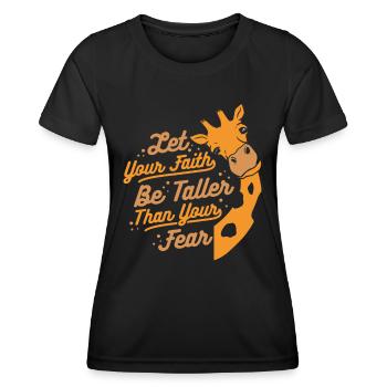 Giraffe Animal Africa Giraffes - Women's Functional T-Shirt - black - Front - AI Model Female 172 light (172cm)