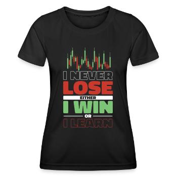 Stock Trading Trader Exchange Trading Stocks - Women's Functional T-Shirt - black - Front - AI Model Female 172 light (172cm)