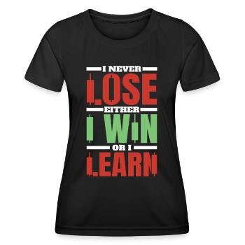 Stock Trading Trader Exchange Trading Stocks - Women's Functional T-Shirt - black - Front - AI Model Female 172 light (172cm)