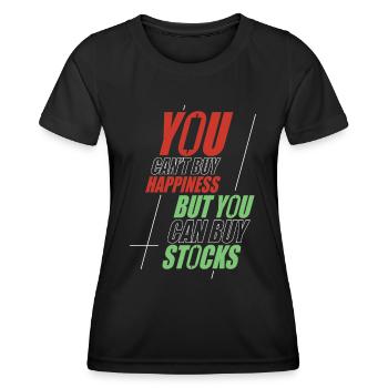 Stock Trading Trader Exchange Trading Stocks - Women's Functional T-Shirt - black - Front - AI Model Female 172 light (172cm)