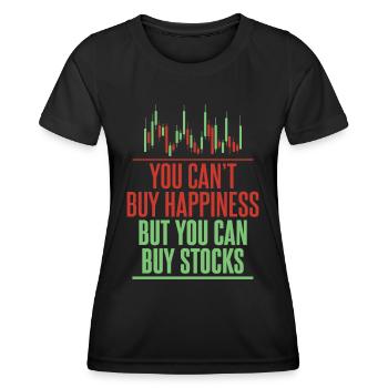 Stock Trading Trader Exchange Trading Stocks - Women's Functional T-Shirt - black - Front - AI Model Female 172 light (172cm)