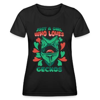 Gecko Gecko's Lizard - Women's Functional T-Shirt - black - Front - AI Model Female 172 light (172cm)
