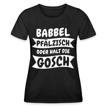 Pfalz Pfälzer Rheinland Pfalz - Frauen Funktions-T-Shirt - Schwarz - Vorne - AI Model Female 172 light (172cm)