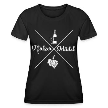 Pfalz Pfälzer Rheinland Pfalz - Frauen Funktions-T-Shirt - Schwarz - Vorne - AI Model Female 172 light (172cm)