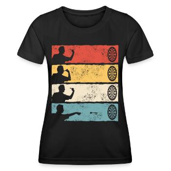 Darts Darts Darts Player Darts - Women's Functional T-Shirt - black - Front - AI Model Female 172 light (172cm)
