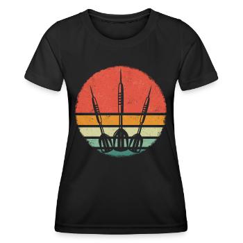 Darts Darts Darts Player Darts - Women's Functional T-Shirt - black - Front - AI Model Female 172 light (172cm)