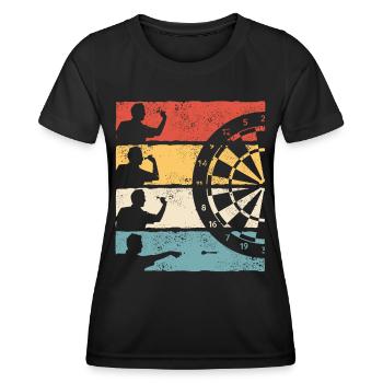Fléchettes Fléchettes Joueur de fléchettes Fléchettes - T-shirt sport Femme - noir - Devant - AI Model Female 172 light (172cm)