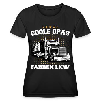 LKW Fahrer Fernfahrer Lastkraftwagenfahrer - Frauen Funktions-T-Shirt - Schwarz - Vorne - AI Model Female 172 light (172cm)