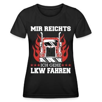 LKW Fahrer Fernfahrer Lastkraftwagenfahrer - Frauen Funktions-T-Shirt - Schwarz - Vorne - AI Model Female 172 light (172cm)