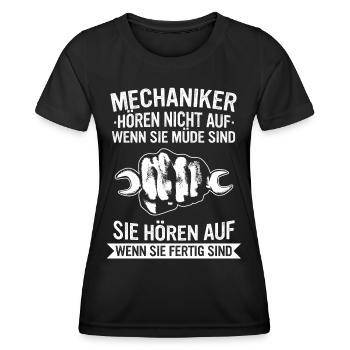 Mechaniker Schrauber Werkstatt KFZ Mechaniker - Frauen Funktions-T-Shirt - Schwarz - Vorne - AI Model Female 172 light (172cm)
